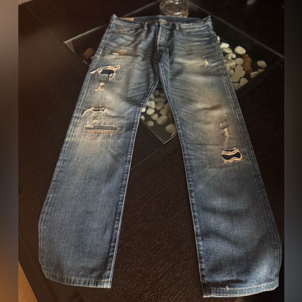Polo Ralph Lauren “Finest Made Denim" Distressed/Patchwork
